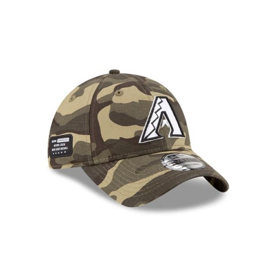 Green Arizona Diamondbacks Hat - New Era MLB Armed Forces Weekend 9TWENTY Adjustable Caps USA3287054